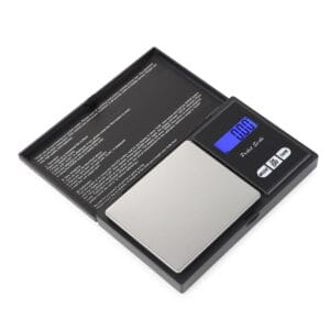 CX-258 digitalvekt 0.01 g med åpent lokk og veieflate i rustfritt stål